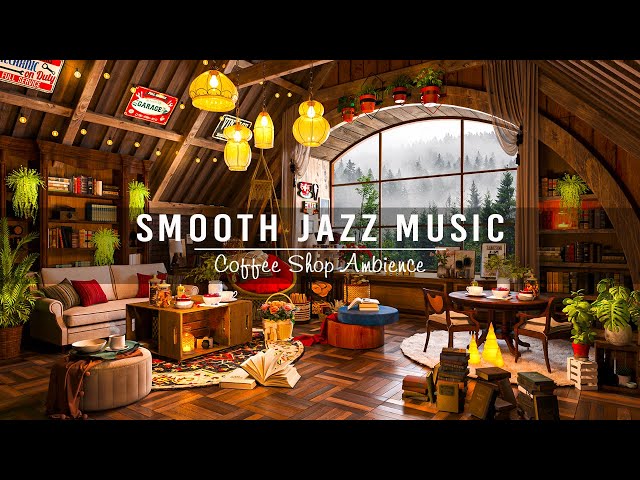 Smooth Jazz Music u0026 Cozy Coffee Shop Ambience☕Soothing Jazz Instrumental Music for Work,Study,Focus class=