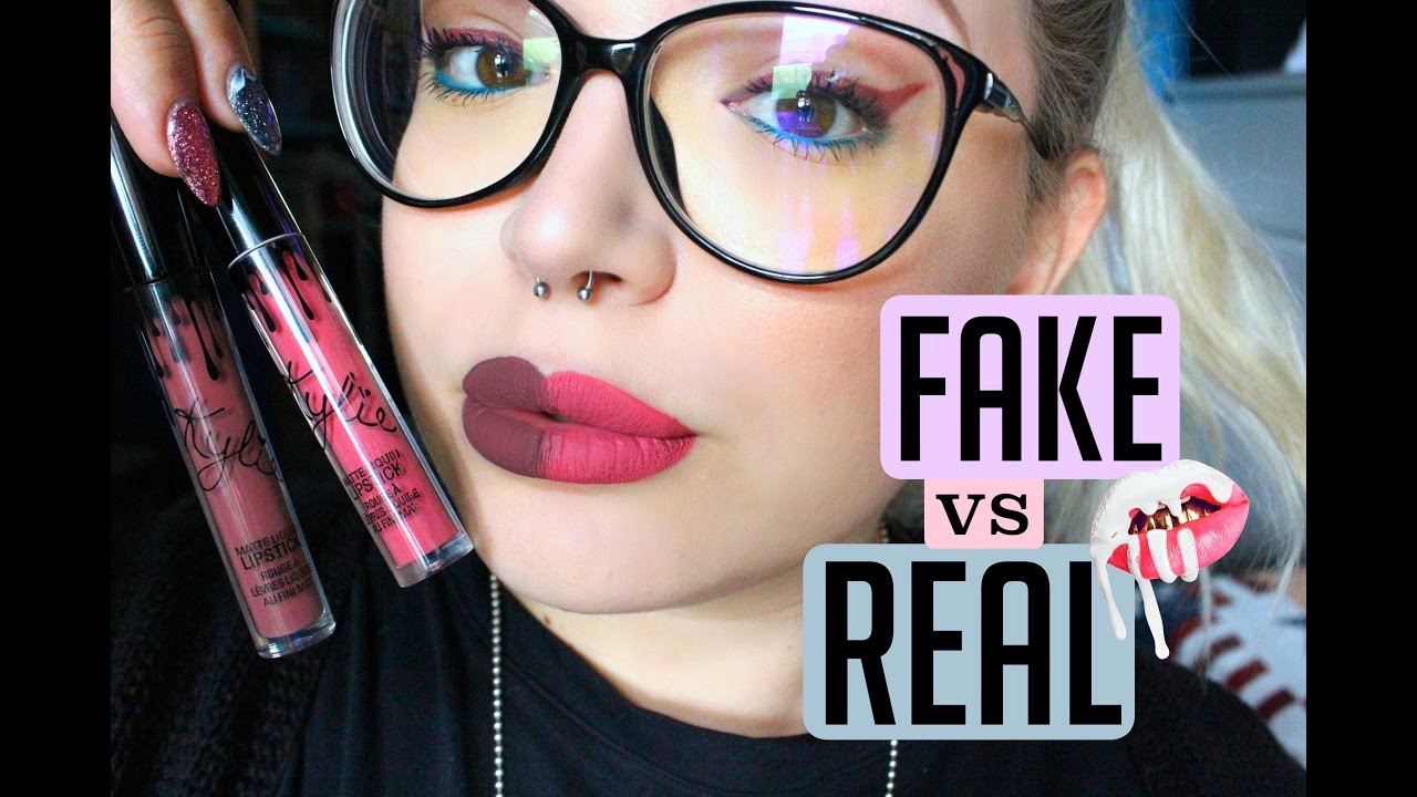 Real Vs Fake 2 Kylie Cosmetic Lip Kit Swatchinfo Ilamakeup02