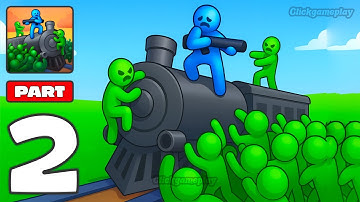 Train Defense: Zombie Game Gameplay Walkthrough Part 2 - Tutorial Defeat Zombie War (Android,iOS)