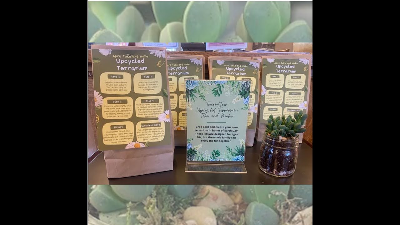 Tuxedo Park Library Tweens/Teens Take and Make Craft Kit: 2022 Earth Day Upcycled Terrarium