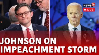 Mike Johnson LIVE News | Mike Johnson On Bidens  Impeachment Inquiry Live | US News Live | N18L