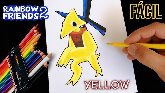 Como DESENHAR o YELLOW do RAINBOW FRIENDS 2 - Como DIBUJAR a YELLOW de  RAINBOW FRIENDS 2 - ROBLOX 