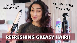 HOW I CURL MY HAIR & REFRESH MY HAIR AFTER GYM | Curly Hair Tutorial | Greasy Hair Hack by Life With Suhina 262 views 2 years ago 14 minutes, 2 seconds