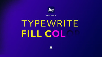 Typewrite Fill Color Text in Adobe After Effects Tutorial