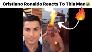 Cristiano Ronaldo Reacts to this man 😂😂