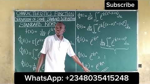 Standard normal distribution, characteristics Function derivation