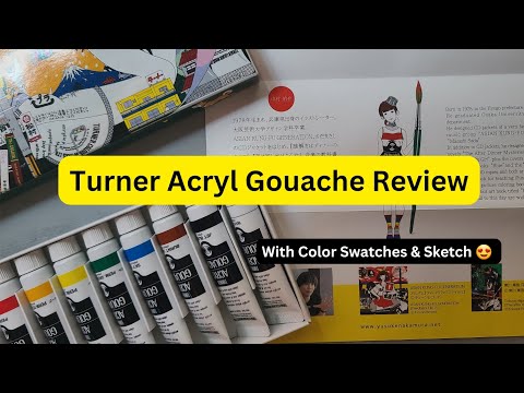 Swatching the Turner Acryl Gouache Japanesque 45 Colors Set 