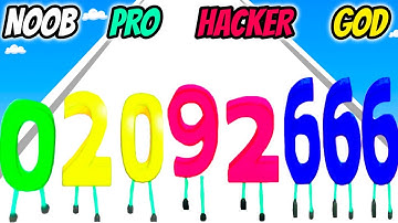 Level Number Run - NOOB vs PRO vs HACKER vs GOD