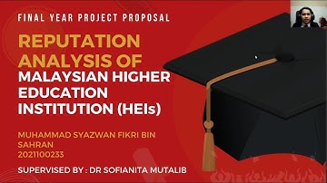 FINAL YEAR PROJECT PROPOSAL PRESENTATION CSP600