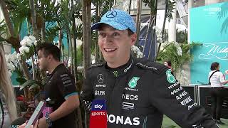George Russell Shares Excitement on  Starting from Sixth Position at F1 2023 Miami GP
