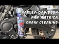 Harleydavidson pan america  chain cleaning maintenance