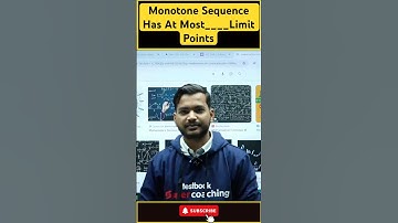 Monotone Sequence Theorem | CSIR NET Dec 2024 | Shrey Rathi Sir #shortsvideo #shorts #csirnet2024