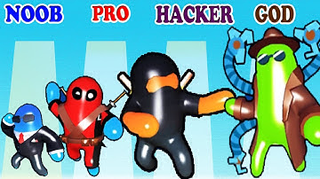 NOOBvsPROvsHACKERvsGOD in Join Blob Clash 3D vs Giant Blob - Which game do you like?