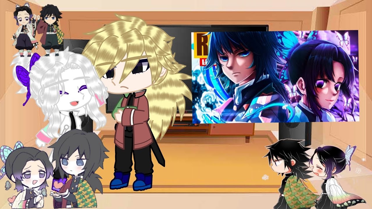 Kanto manji reagindo ao rap final feliz (s/n as shinobu e Mikey as tomioka)