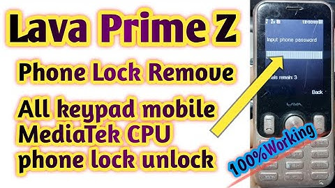 Lava prime Z phone lock unlock with sp tool  all keypad mobile MediaTek CPU phone lock unlock