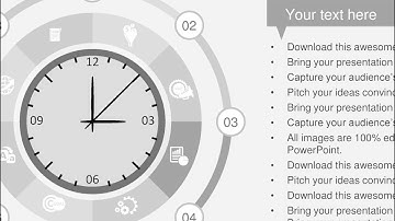 eight staged clock business infographic diagram flat powerpoint design