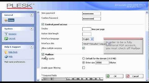 Plesk75w_eu_Creating a POP email account in Plesk