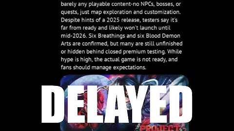 We were right, Project Slayers 2 is DELAYED