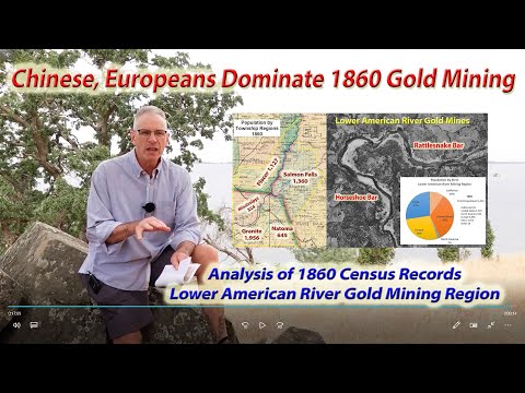 Chinese, Europeans Dominate Mining in 1860 on the American River