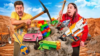 Testando e Escavando Brinquedos Surpresas CAROS vs BARATOS