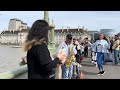 ロンドンのウェストミンスター橋で路上ミュージシャンに乱入してみた #westminsterbridge #London #westminster #tambourine #sax #riq