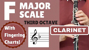 CLARINET F Major Scale | 3rd Octave SLOW