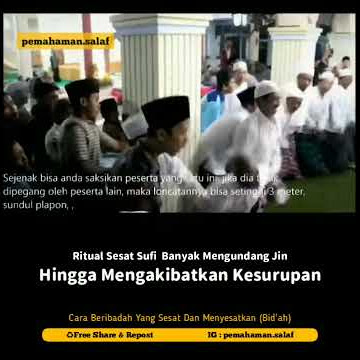 Ritual Sesat Sufi Banyak Mengundang Jin Hingga Mengakibatkan Kesurupan #bidah #sufi #sufiindonesia