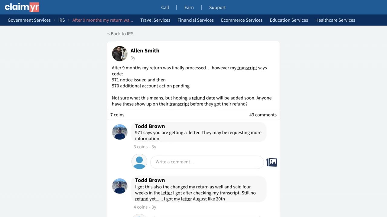 IRS Code 570 971 How to Handle Account Action Pending Status