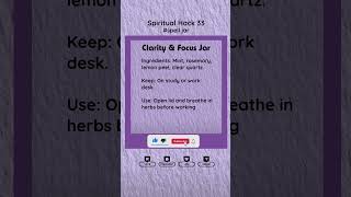 Spiritual Hack 33|Jupiter Hack| Clarity and Focus jar |Spell Jar
