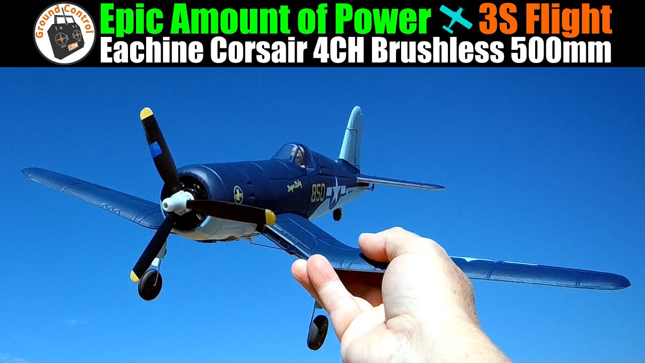 Эпическое количество мощности! | Eachine F4U Corsair 500 мм Бесщёточный вентилятор Sub-250g Warbird