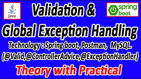 Validation and Global Exception Handling in Spring boot