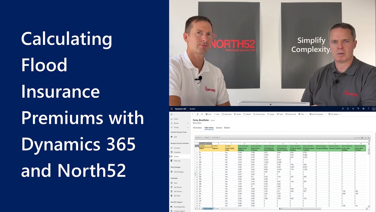 Complex Flood Insurance Premium Calculations - North52 Rules Engine for Microsoft Dynamics 365
