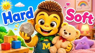 Hard and Soft with Milo 🪨🧸 | Opposites Song for Kids | Preschool Learning | Little Lamb Meadow screenshot 5