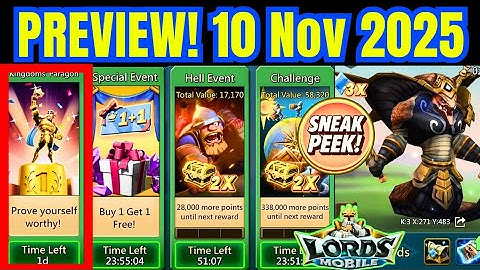 Lords Mobile – Update 10 november 2025: Nieuwe pakketten, evenementen en monsters in aantocht! Ki...