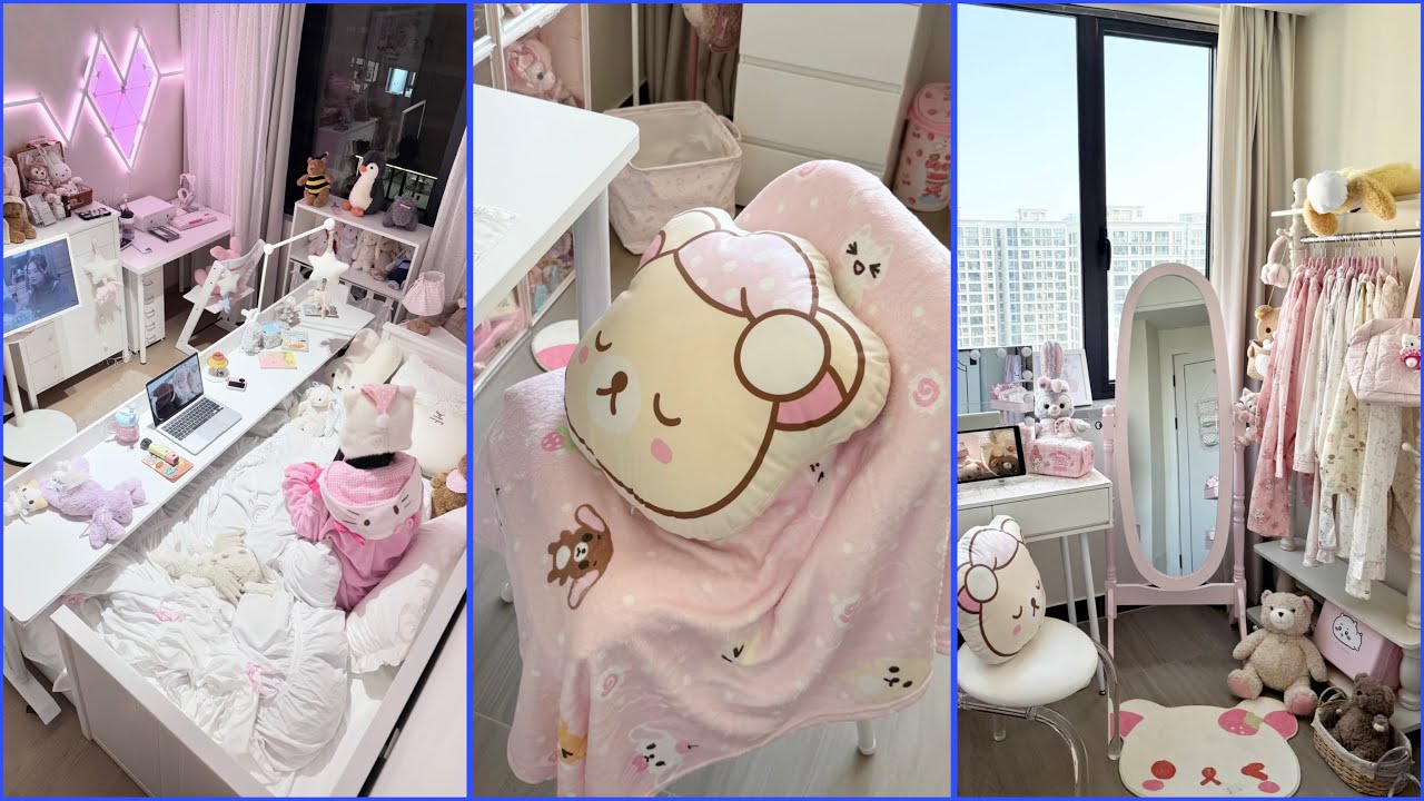 “Pink Paradise Cleanup🎀✨! Bedroom & Vanity Organization”💫pt 3
