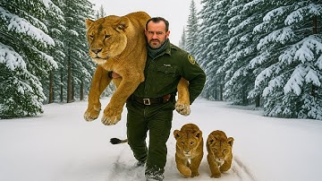 The Ranger Rescued A Lion Family Buried The Snow — But He Never Imagined What Would Happen Next