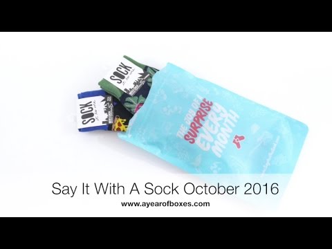 Say It With A Sock Subscription Box Unboxing October 2016