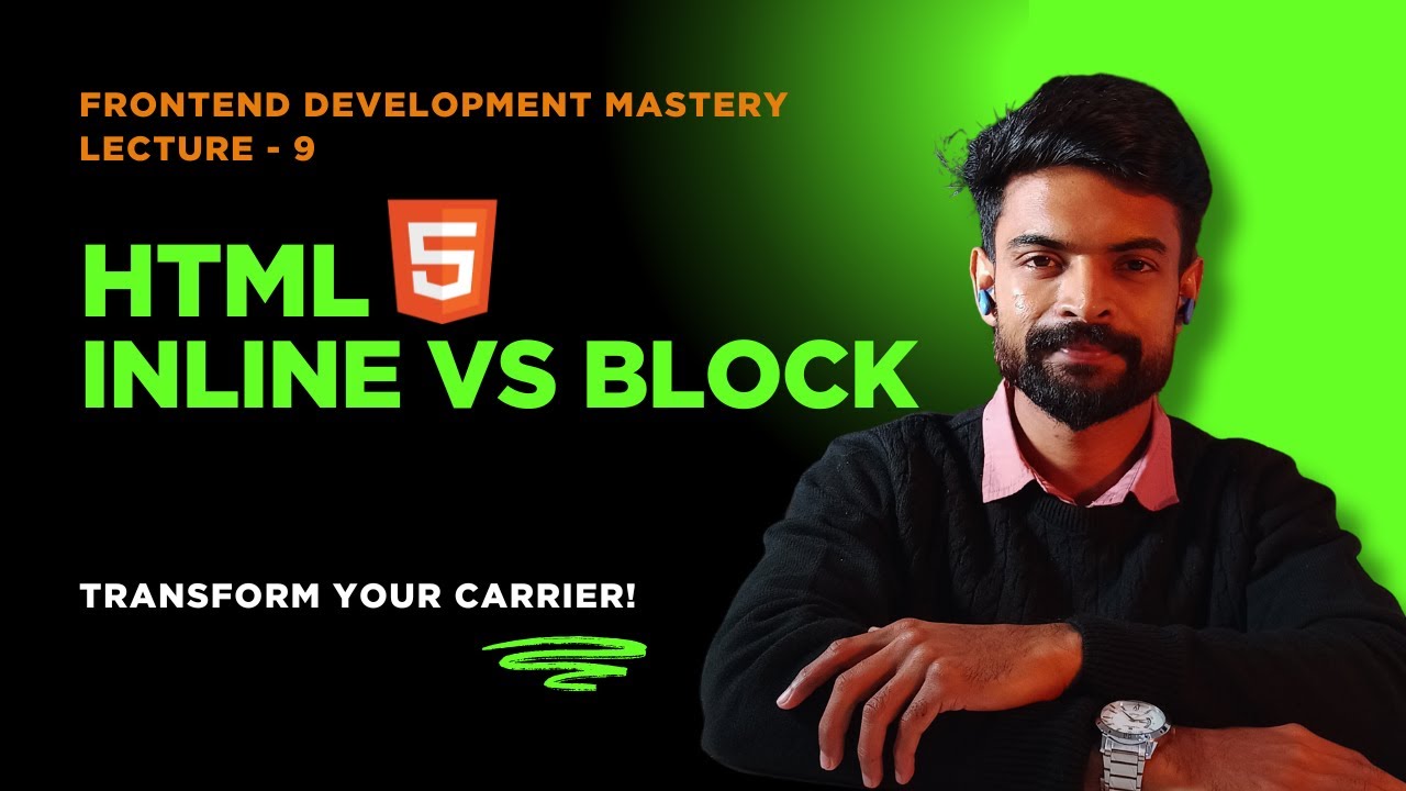 Block vs Inline Elements in HTML | Frontend Development Mastery Course ...