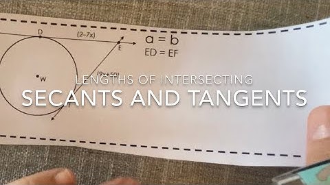 Intersecting Secant and Tangent Lengths - Cattey’s Classroom