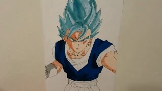 Speed Drawing : Vegetto Super Saiyajin Dios Azul ( Dragon Ball Super )