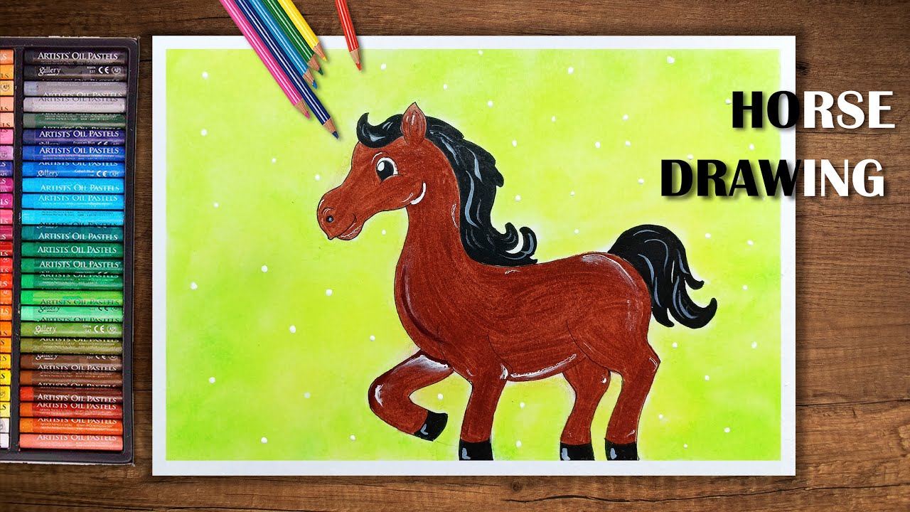 Easy Horse Drawing How To Draw Horse Drawing YouTube