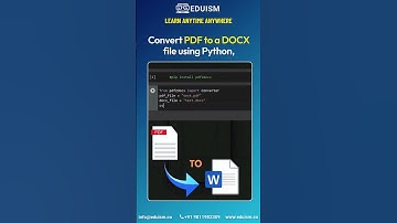 Convert PDF to a DOCX file using Python! #css #html #js #ai #ml #webdev #java #dataanalysis #coding