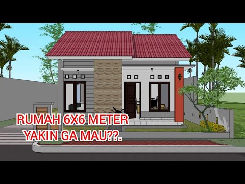 DESAIN RUMAH MINIMALIS 6X6 METER DENGAN KAMAR LUAS YouTube