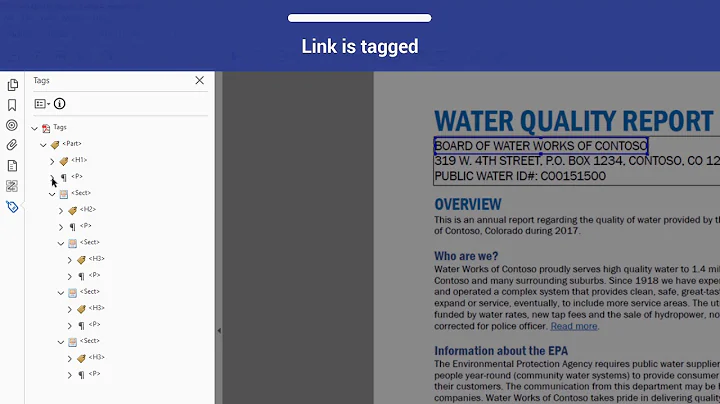 PDF Accessibility: Navigation Links