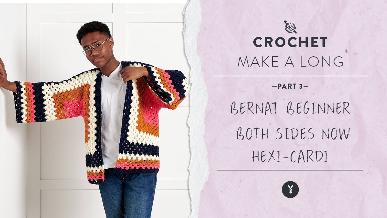 How to Crochet a Hexagon Cardigan with Bernat Super Value Yarn