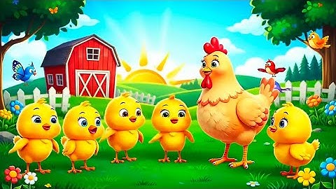 "🐣 5 Little Chicks-liedjes ⭐️ Leuke kinderliedjes voor kinderen | Zing mee en leer!"
