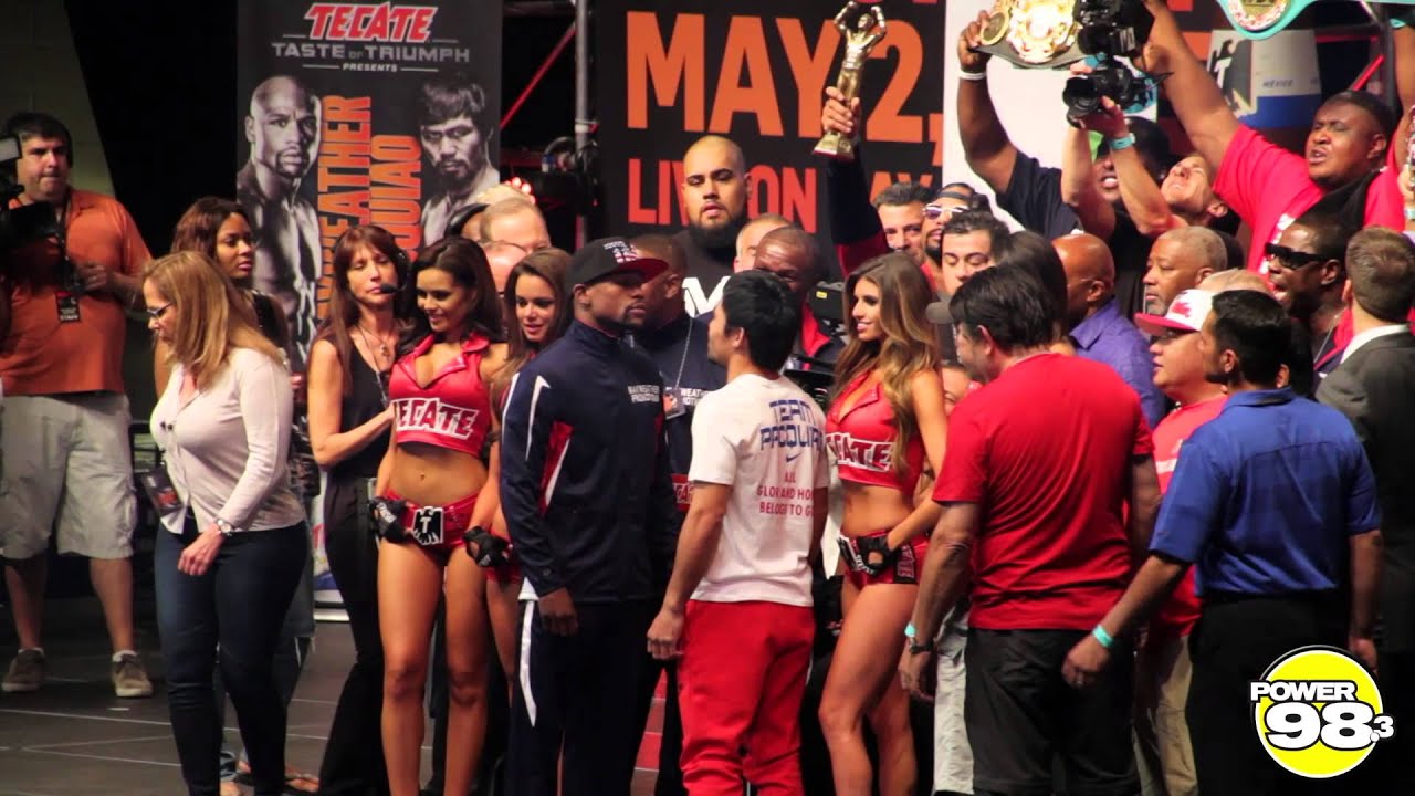Power 98.3 Exclusive MayweatherVsPacquiao Weigh-In footage