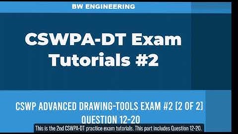 CSWPA-DT(Drawing Tools) Exam Practice #2 | Part-II (8 Question out of 20) | Solidworks Certificate