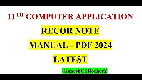 11th STD Computer Application || How to Write Practical Record Note instructions | Record Manual PDF
