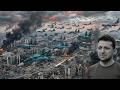 ZELENSKY CRYING! Watching Dozens of Russian Sukhoi SU-34s Rain FAB-3000 Bombs on Kyiv
